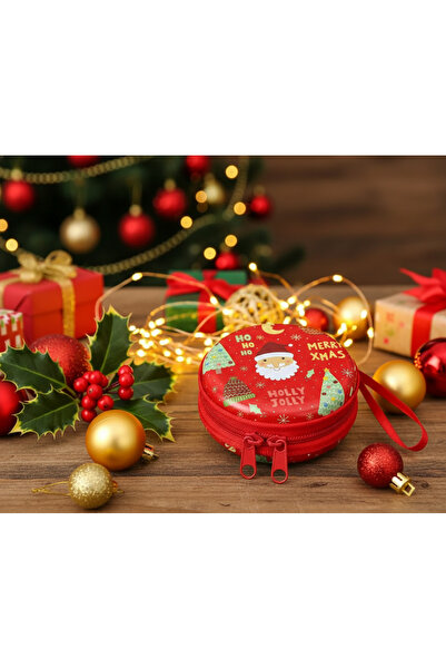 Yeniyıl Temalı Noel Baba Metal Kutu Cüzdan