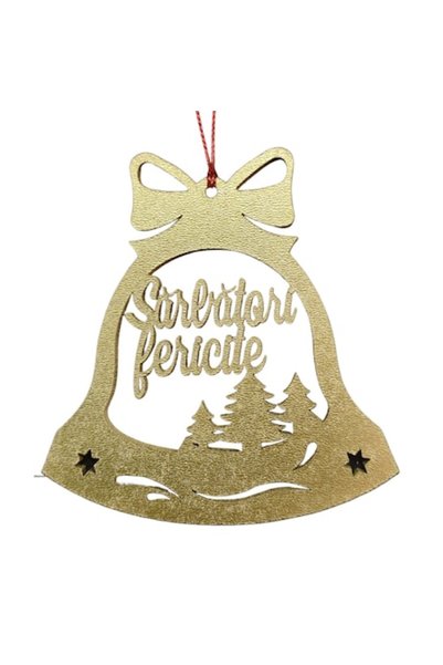 T&M Personalizare Glob decorativ personalizat de Crăciun din lemn - Sărbători...