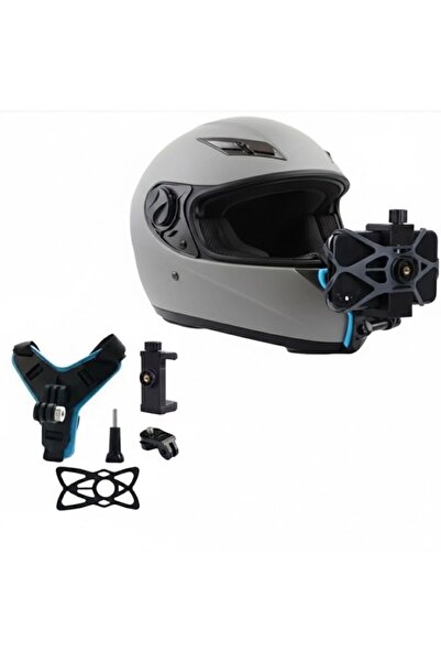 The Kaku Kasklara Uyumlu Gopro Telefon Ve Aksiyon Kamera Tutucu Kask Çene Tel...
