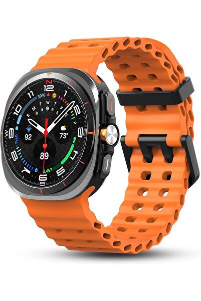 Generic Rugged Band Compatible with Samsung Galaxy Watch Ultra 47mm (2025/2024) - No Gap Breathable Soft Sil