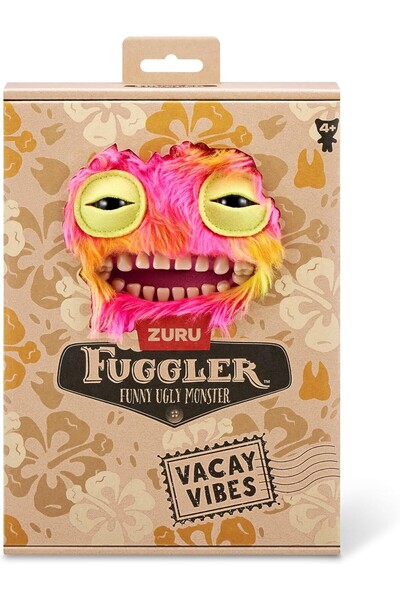 TOYFEST Vacay Vibes Holiday Vibes Zuru Fuggler Funny Plush Toy - Mr Buttons 22 cm