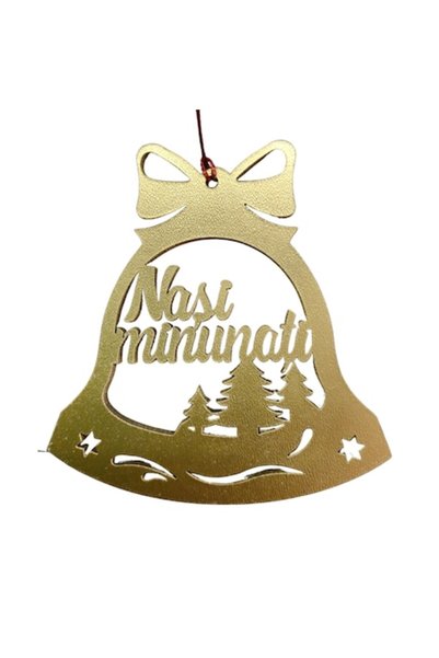 T&M Personalizare Glob decorativ de Crăciun personalizat din lemn - Nași - mo...