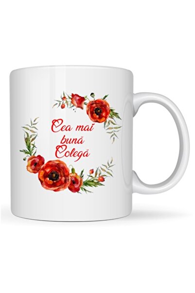 T&M Personalizare Cană personalizată „Cel mai bun coleg” (albă), 330 ml