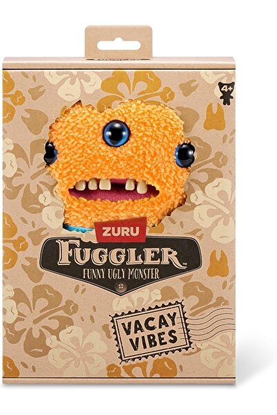 TOYFEST Vacay Vibes Holiday Vibes Zuru Fuggler Funny Plush Toy - Reek - O - Orange 22 cm
