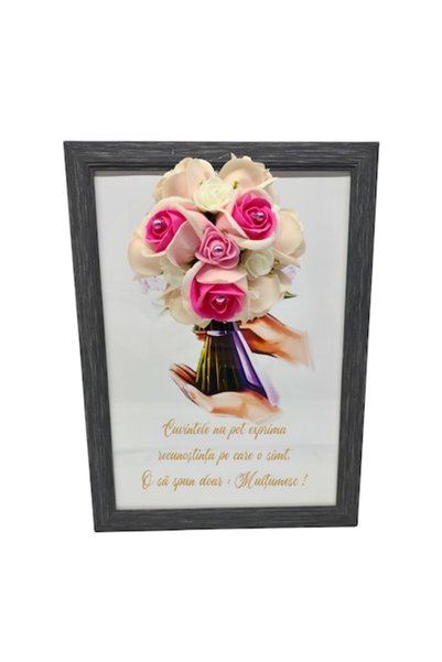 T&M Personalizare Imprimeu înrămat A4 (30x21 cm) - „Cuvintele nu pot exprima ...