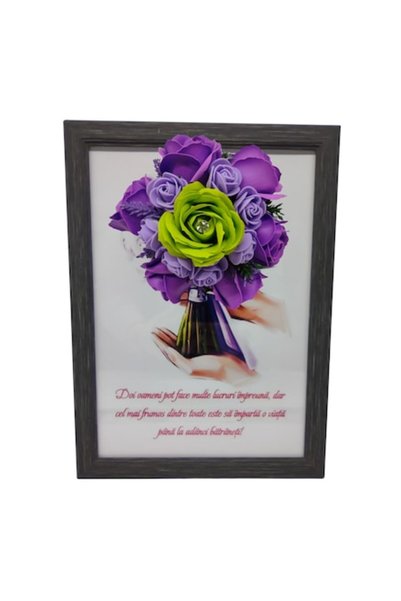 T&M Personalizare Tablou înrămat A4 (30x21 cm) - „Doi oameni pot face multe l...