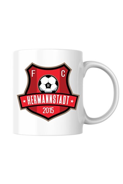 T&M Personalizare Cană personalizată - Hermannstadt, sport, club de fotbal, suporter, albă, 330 ml