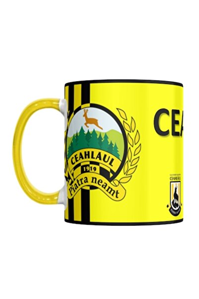 T&M Personalizare Personalized mug 'F.C. Ceahlaul' v2, Ceahlaul Piatra Neamt football club, yellow, 330 ml