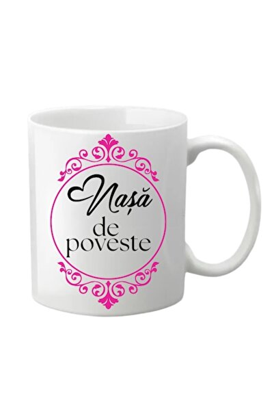 T&M Personalizare Cană personalizată - Nașa de basm, albă, 330 ml