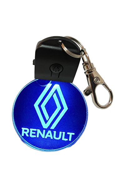T&M Personalizare Breloc LED - mașină Renault, cu baterie, rotund, multicolor...