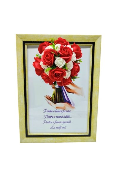 T&M Personalizare Tablou înrămat A4 (30x21 cm) - Pentru o bunică fericită, pe...