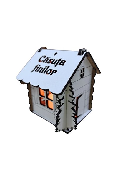 T&M Personalizare Căsuță de Crăciun personalizată din lemn, LED alb, 'Căsuța ...