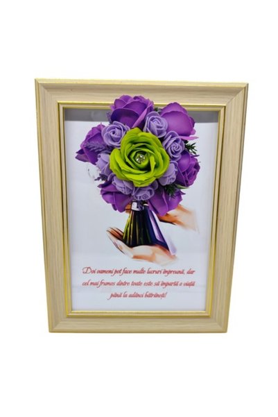 T&M Personalizare Tablou înrămat A4 (30x21 cm) - „Doi oameni pot face multe l...