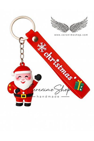 Cerenimo Shop سلسلة مفاتيح عيد الميلاد مع شخصية سانتا كلوز هدية لعيد الميلاد
