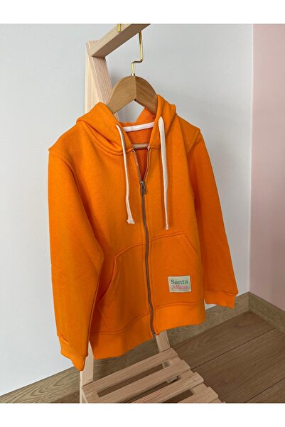 pour la riviere Kız Erkek Çocuk Fermuarlı Kapüşonlu Regular Fit Organik Sweat...