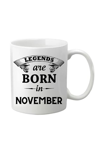 T&M Personalizare Cană personalizată - Legendele se nasc în noiembrie (Alb, 3...