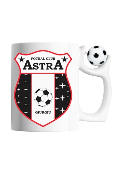T&M Personalizare Cană cu Minge de Fotbal - „Club de Fotbal Astra Giurgiu”, 3...
