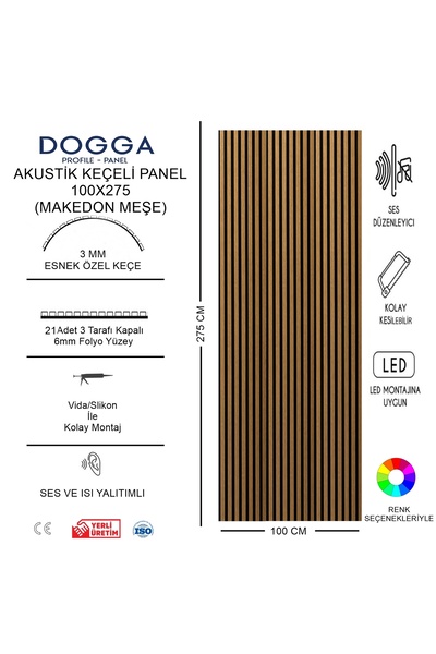 BAKİ AHŞAP Akustik Keçeli Panel , TV ve Duvar Lambrisi ve Vestiyer Lambrisi 1...