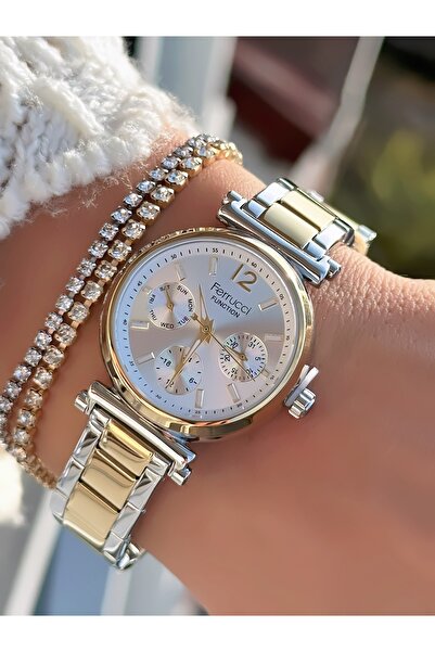 Ferrucci Women's Watch with Steel Cord Function, 3 Atm Waterproof, 2 Years Warranty + Bracelet as a Gift