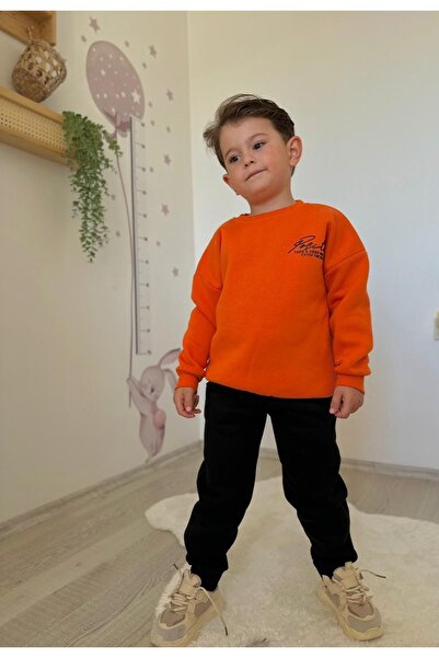 öykümgaleria Boy's Winter 3 Thread Raised Top and Bottom Set