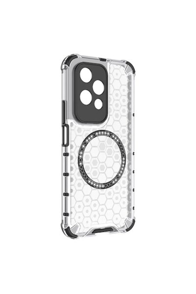 HONOR HoneyComb Case for 400 Lite / X70i, Magnet MagCase, AntiDrop Corners, White