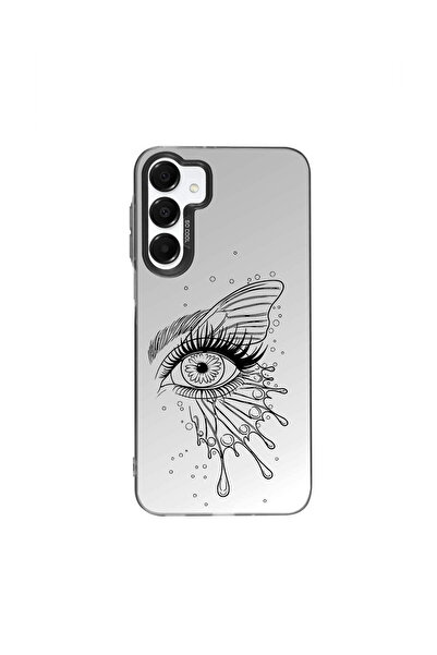 PrintiFy Butterfly Eye Design Metallic Look Matte Silicone Case Compatible with Samsung Galaxy A16