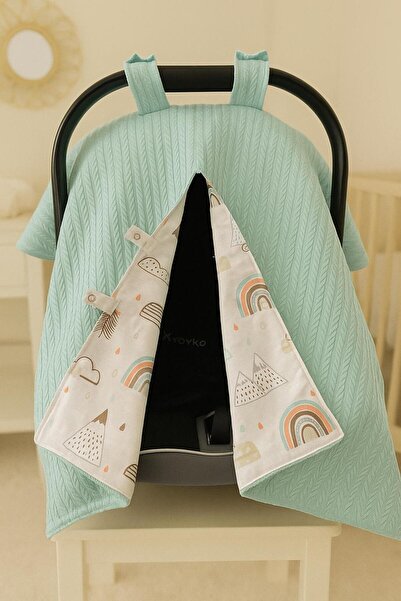 YUSRAMODA غطاء عربة أطفال شتوي مزدوج الجوانب