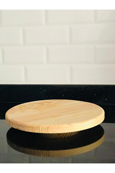 AR&MA WOOD Wooden Rotating Round 24 cm Serving-Presentation-Pizza Tray