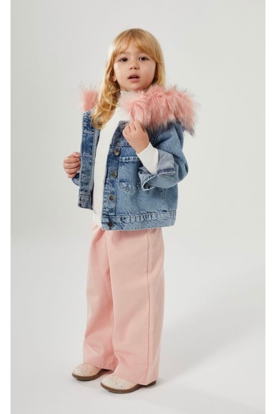 PETIT STYLE KIDS Kürk Yaka Kot Ceket