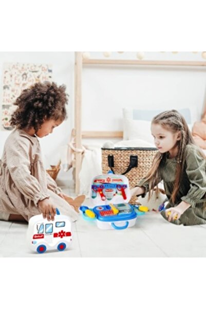 CREATIVE Toy Medical Kit Set, for Children 3+, 15 Accessories, 22 x 10 x 24 cm, White-Blue