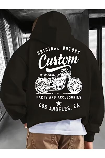 ship master Bărbați cu glugă Swea tricou Motocicletă cu imprimeu Detaliu spat...