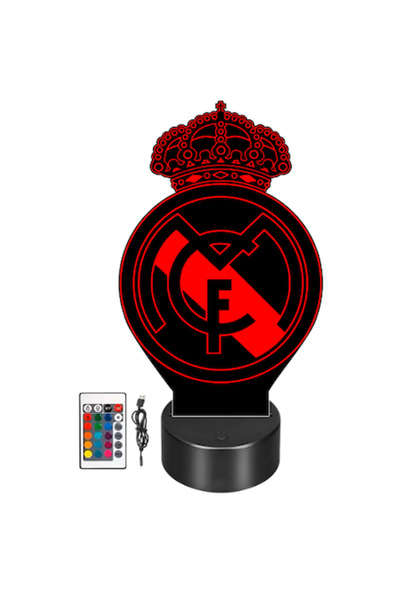 T&M Personalizare Lampă LED acrilică pentru trofee - FC Madrid, efect 3D, tel...