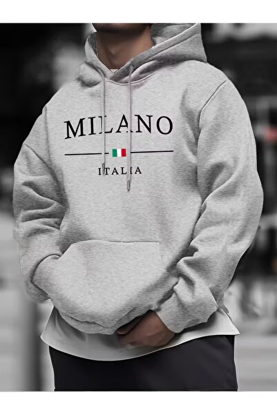 ship master سويت شيرت ميلانو إيطاليا بغطاء رأس للرجال - هودي مريح على الطراز ...