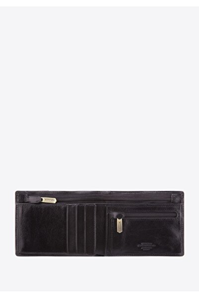Wittchen Men's Leather Wallet with Two Zippers Black Leather