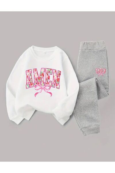 No Plan Комплект спортен екип с принт за момичета