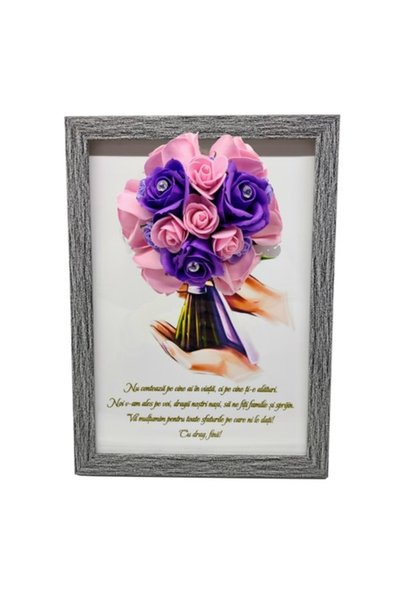 T&M Personalizare Tablou înrămat A4 (30x21 cm) - „Cine este alături de tine” ...