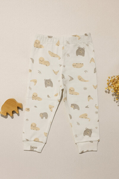 Vivolas 100% Cotton Baby Set with Snap Fasteners on the Shoulders, Unisex, 2-Piece, Top and Bottom, Monthly Sizes 3-6-9-12 Months