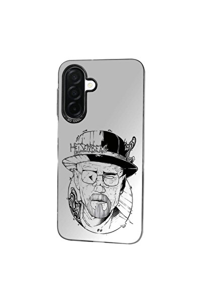 PrintiFy Heisenberg Designed Metallic Look Matte Silicone Case Compatible with Samsung Galaxy A26