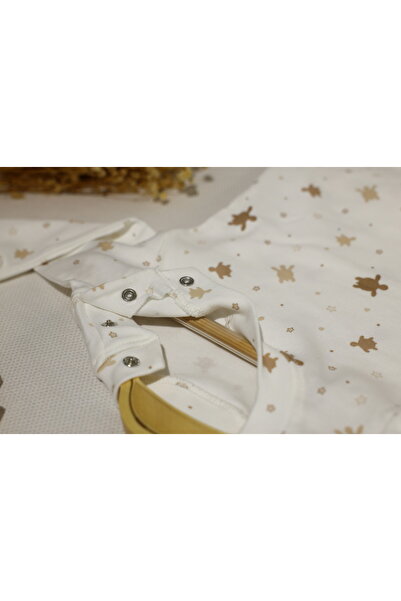 Vivolas 100% Cotton Baby Set with Snap Fasteners on the Shoulders, Unisex, 2-Piece, Top and Bottom, Monthly Sizes 3-6-9-12 Months