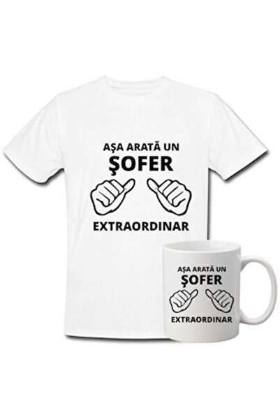 T&M Personalizare - Set personalizat (tricou + cană) - „Așa arată un șofer ex...