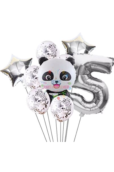 Generic Brand Panda Themed Silver Color Wedding Party Set Age 5