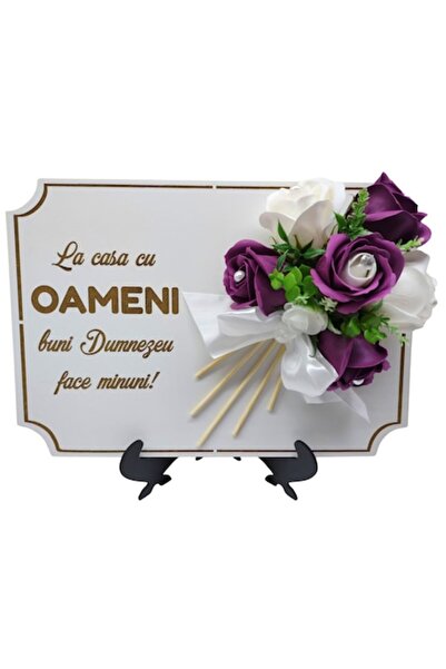 T&M Personalizare Tablou A4 multiform din lemn conturat (30x21 cm) cu flori d...