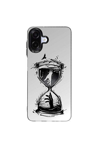PrintiFy Hourglass Design Metallic Look Matte Silicone Case Compatible with Samsung Galaxy A07