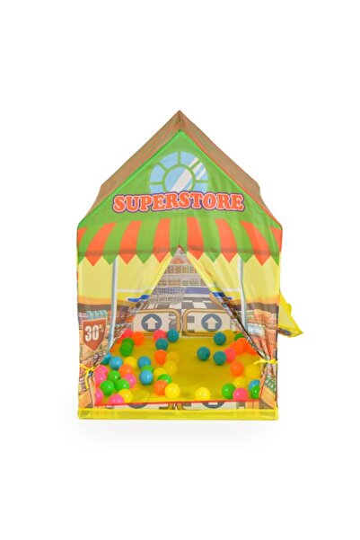 Moni Toys Moni Supermarket children's playhouse - with 50 colored balls, 93x69x103 cm, 3+ years