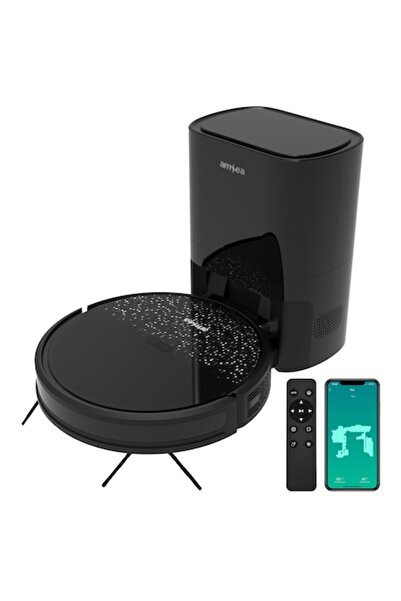 amXea G1RM Robot Vacuum Cleaner Black-Grey — 2.8L External Dust Collector, Wi‑Fi & Gyroscopic Na