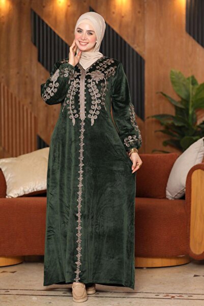 Lyaly aljlabyh جلابية "غصن الزيتون" المخملية من ليالي الجلابية، جلابية استقبا...