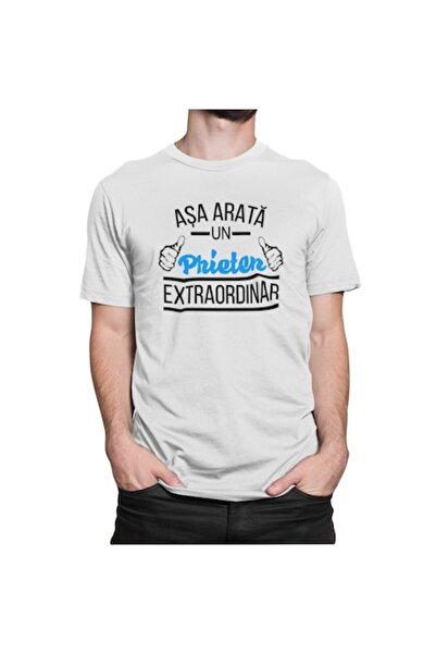 Tricou Destept Tricou personalizat „Așa arată un prieten extraordinar” - Alb,...