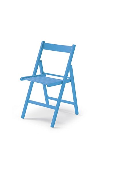 QMOBILI Scaun pliant Libro turcoaz - albastru, lemn de fag