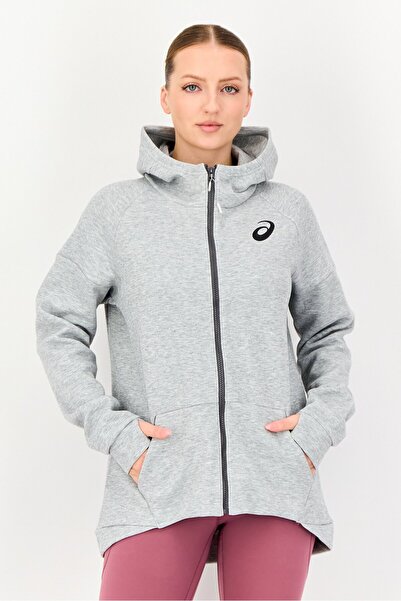 Asics Women Sportswear Fit Long Sleeve Training Hoodie, Stone Grey