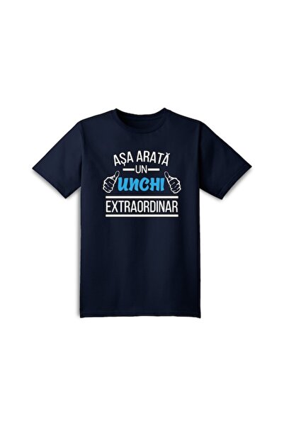 Tricou Destept Tricou personalizat „Așa arată un unchi extraordinar” - Negru,...